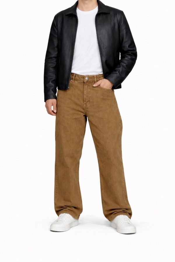 The Signature Wide-Leg Denim - Brown