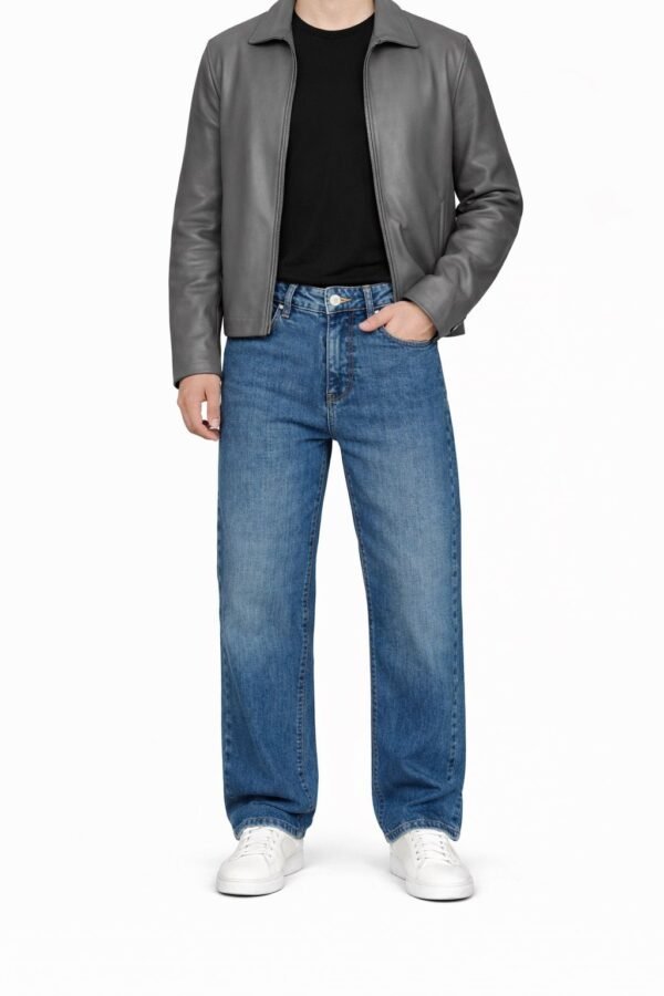 The Signature Wide-Leg Denim - Mid Blue